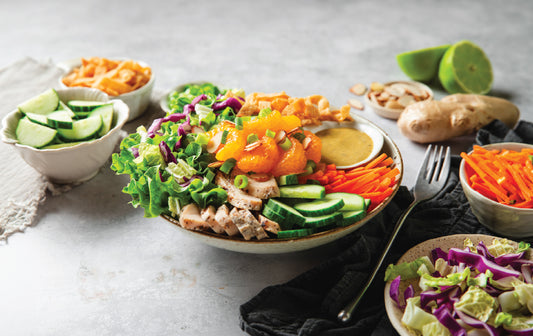 Mandarin Sesame Salad with chicken