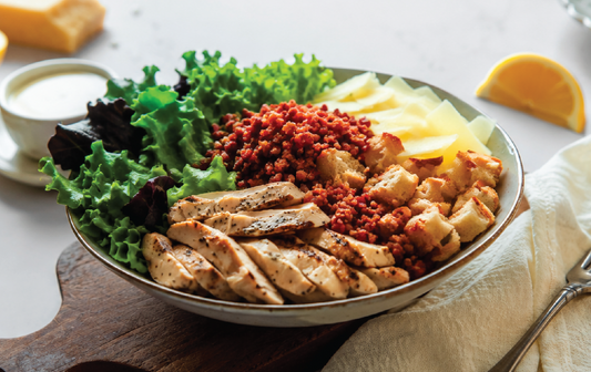 Classic Bacon Caesar Salad with chicken
