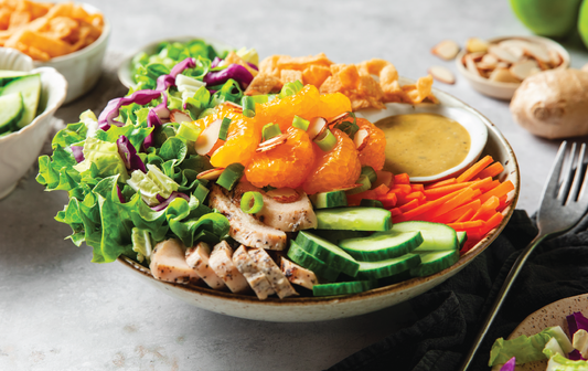 Mandarin Sesame Salad with chicken