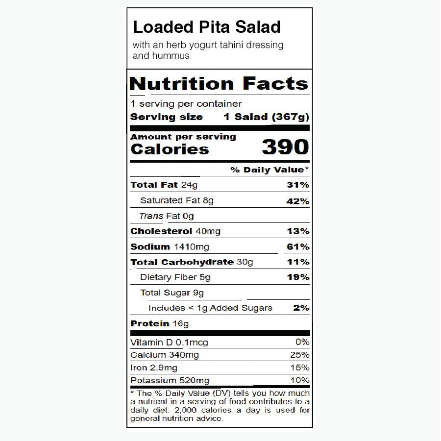 Loaded Pita Salad