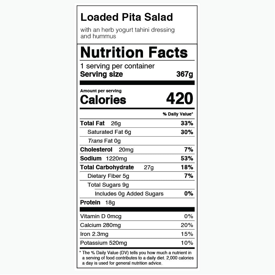 Loaded Pita Salad